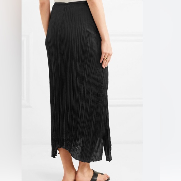 Vince silk black, pleated miniskirt - Picture 3 of 3